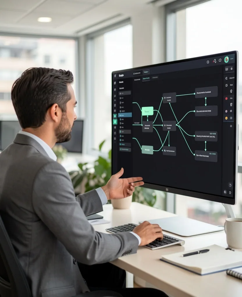 Consultor técnico de RealNova trabajando en un proyecto Bubble